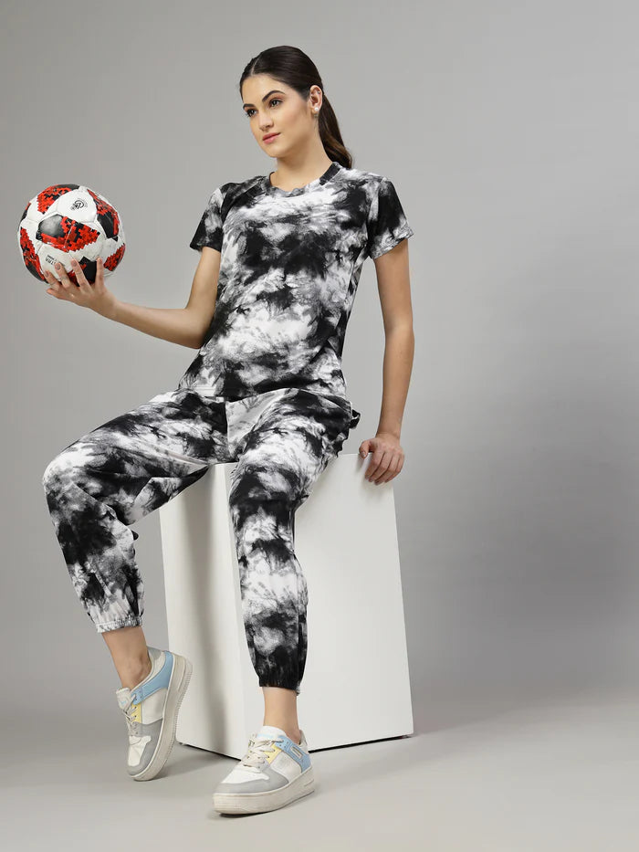 Animal Print Tie-Dye Night Suit Set