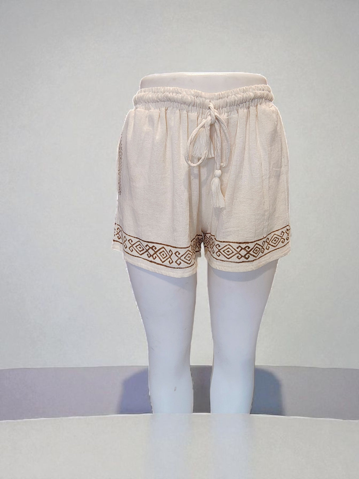 Women's Bohemian Style With Pockets 100% Cotton Casual Shorts