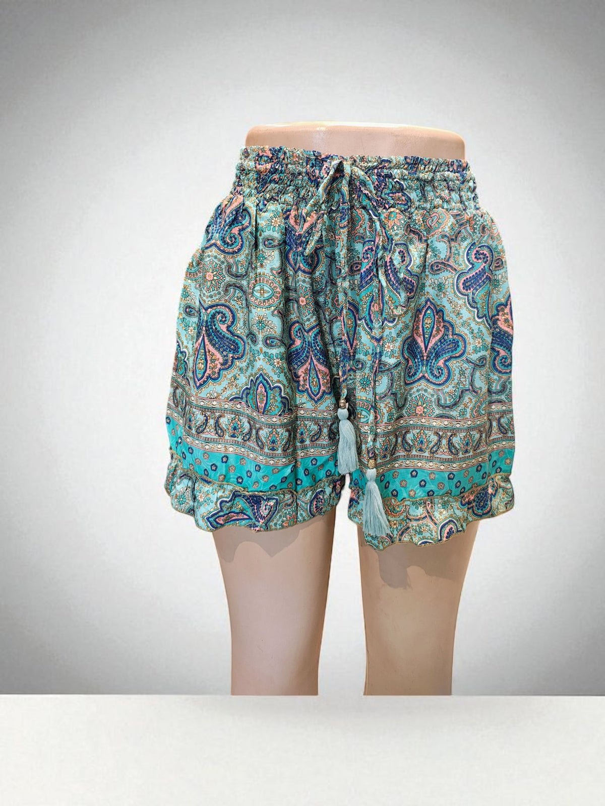 Women's High-Waist Silk Bermuda Shorts