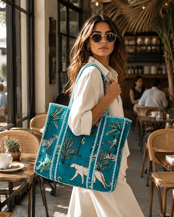 Quilted Cotton Tote Bag