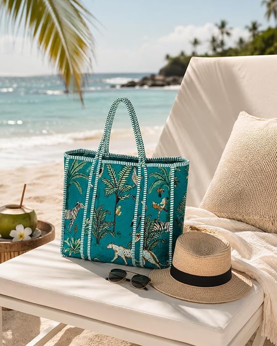 Quilted Cotton Tote Bag