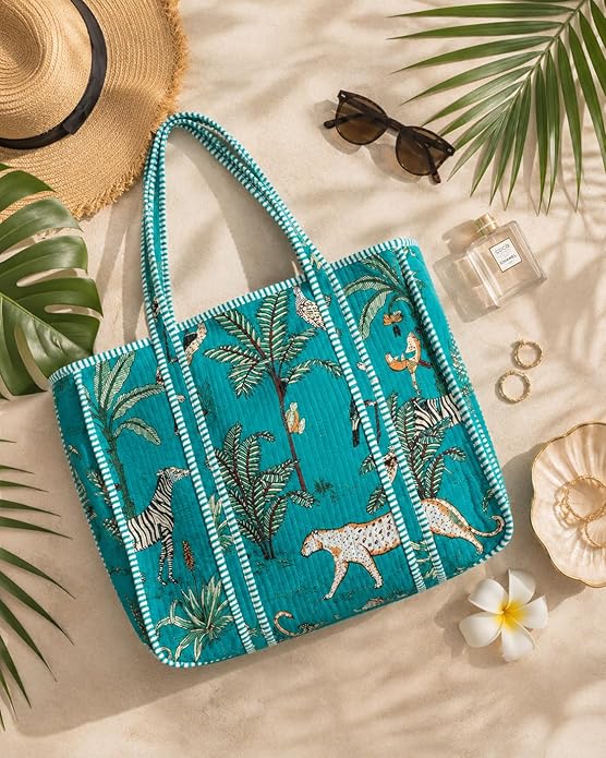 Quilted Cotton Tote Bag