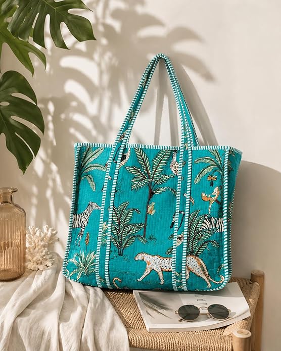 Quilted Cotton Tote Bag