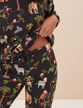 Animal Print Christmas Pajama Set