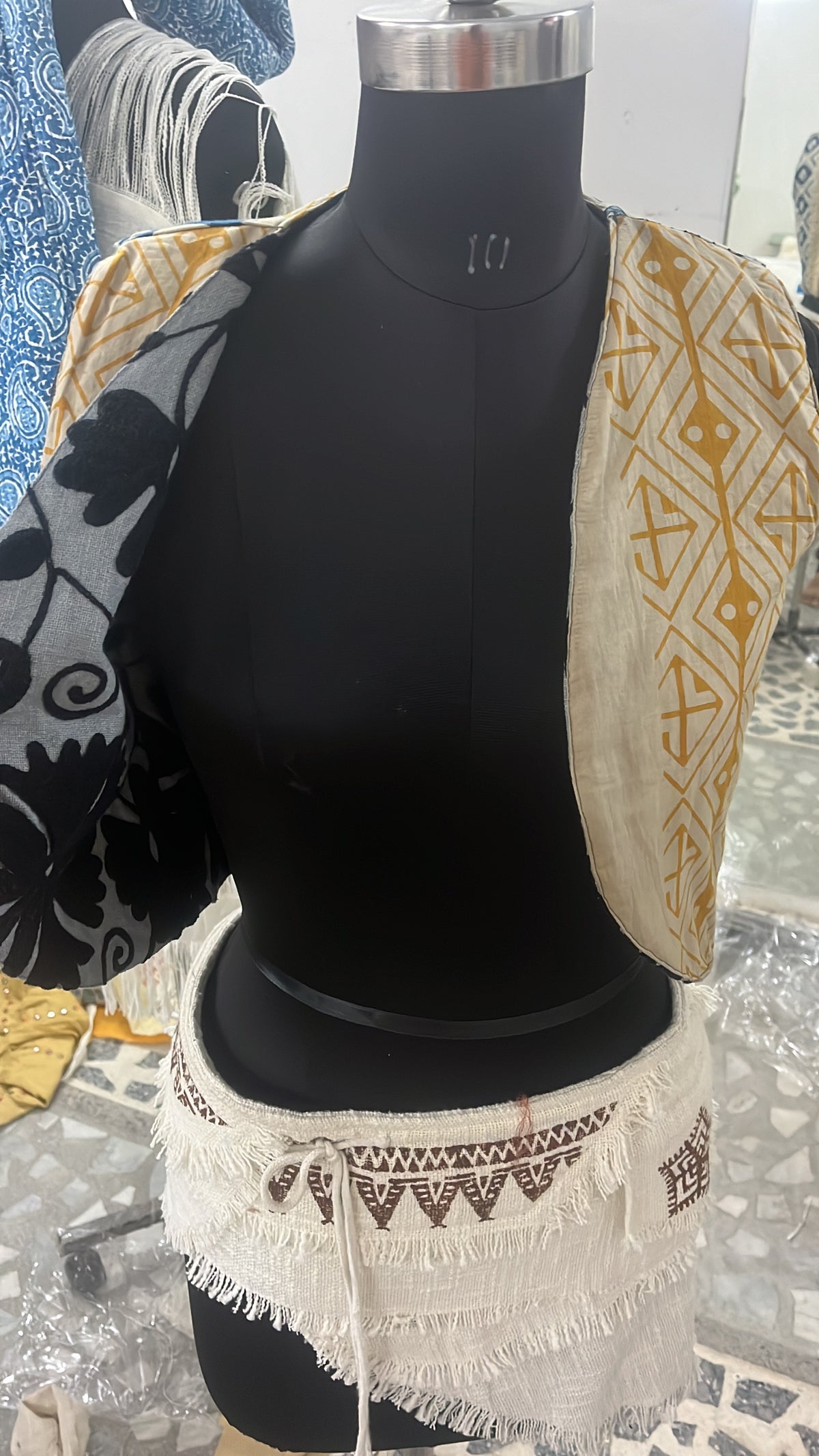 Suzani Embroidery Both Side Wear Waist Coat