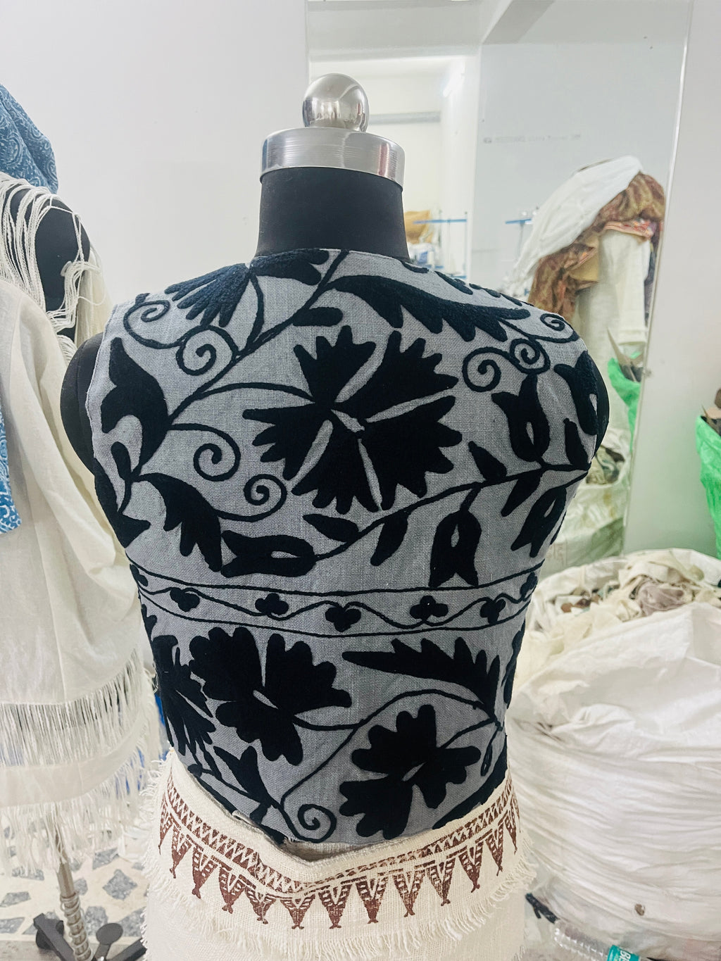 Suzani Embroidery Both Side Wear Waist Coat