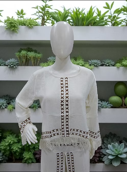 Fringes For Summer Season Embroidery Bohemian Style T-Shirt