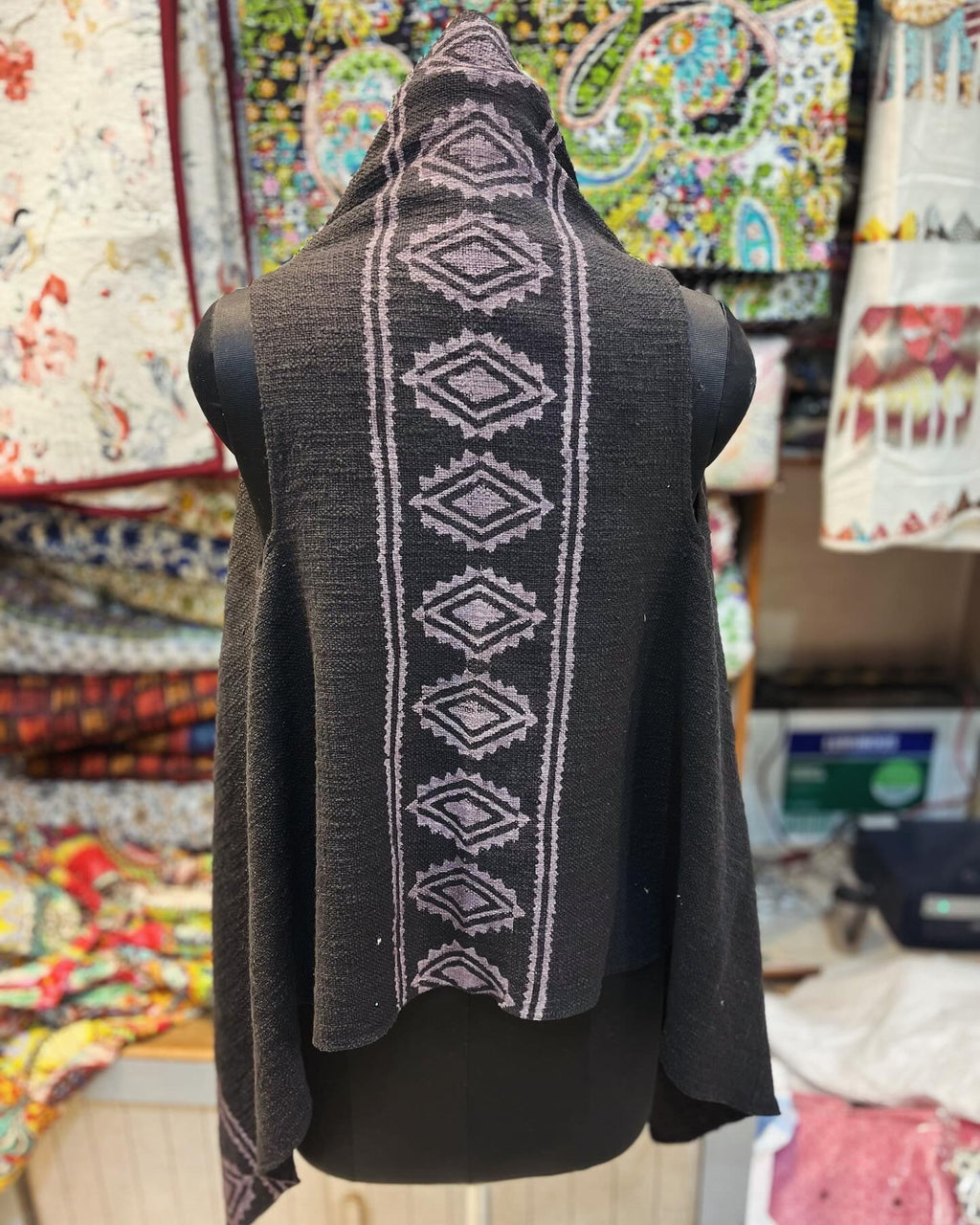 cotton block printed unisex jacket