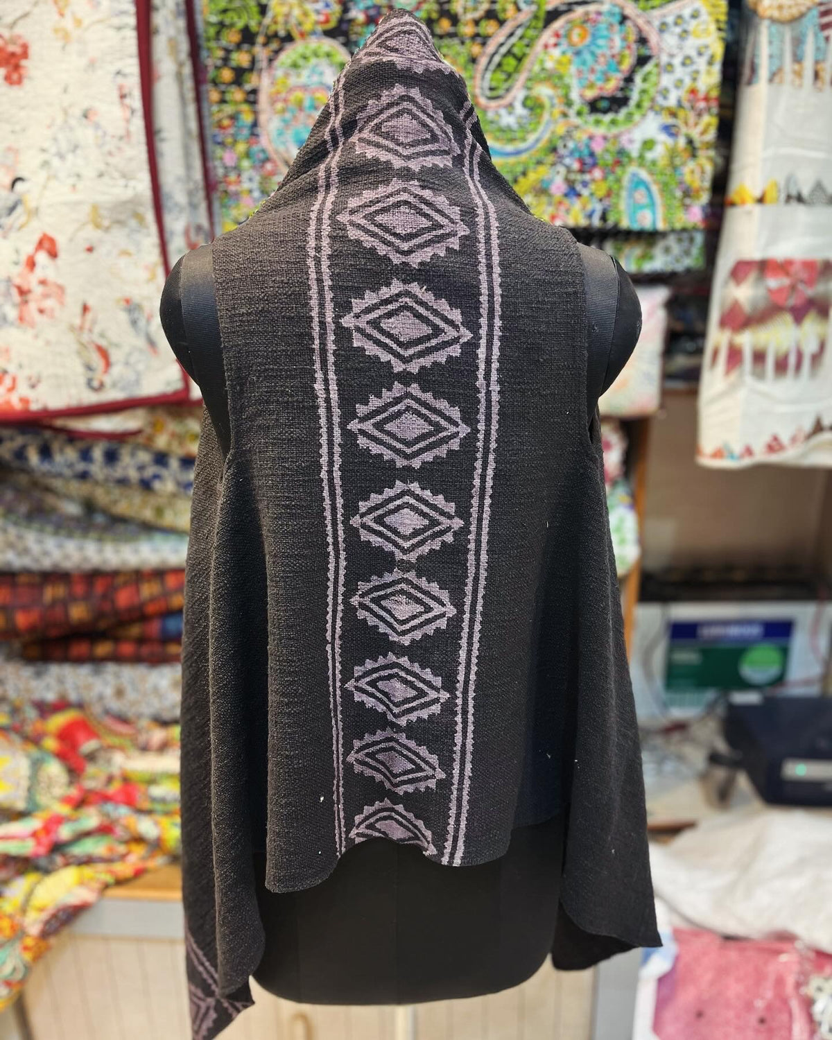 cotton block printed unisex jacket