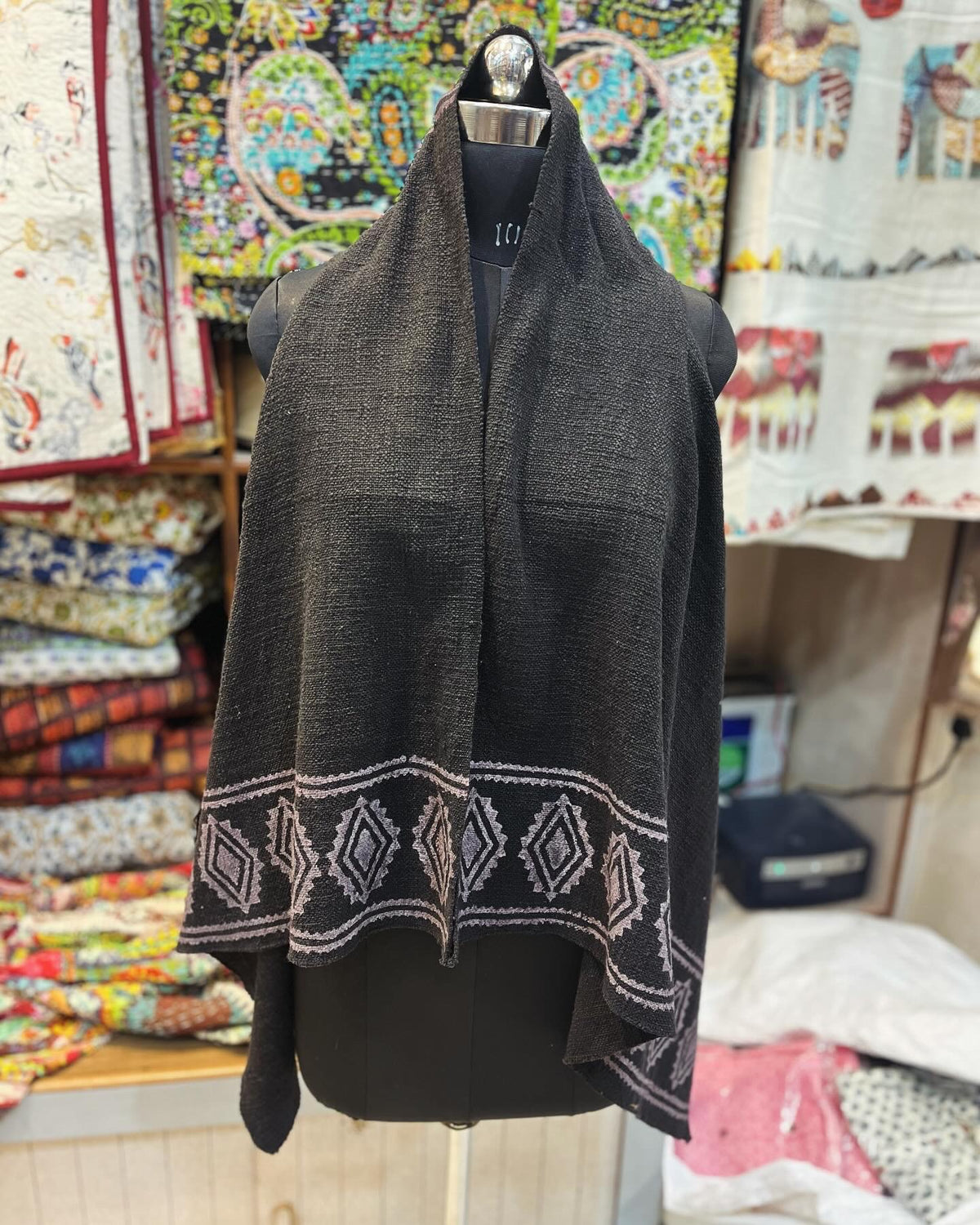 cotton block printed unisex jacket